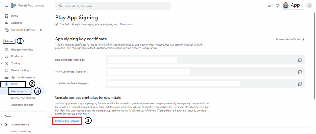 How to upload new keystore or app signing key in Google play console after  lost or forget Keystore. 